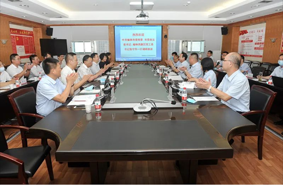 榆林市政法委书记、榆林高新区党工委书记张守华一行深入新葡的京集团350vip8888考察调研